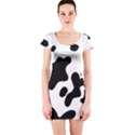 Cow Pattern Short Sleeve Bodycon Dress View1