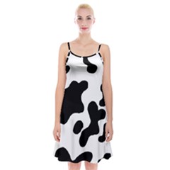 Cow Pattern Spaghetti Strap Velvet Dress