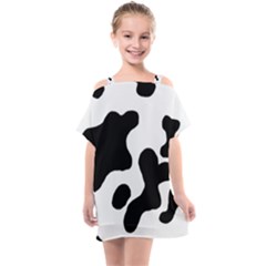 Cow Pattern Kids  One Piece Chiffon Dress