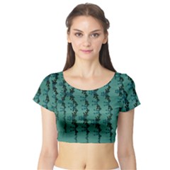 Branches Of A Wonderful Flower Tree In The Light Of Life Short Sleeve Crop Top by pepitasart