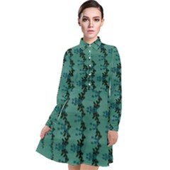 Branches Of A Wonderful Flower Tree In The Light Of Life Long Sleeve Chiffon Shirt Dress by pepitasart