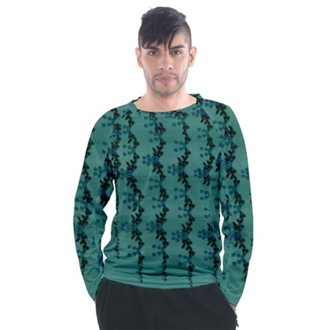 Branches Of A Wonderful Flower Tree In The Light Of Life Men s Long Sleeve Raglan Tee by pepitasart