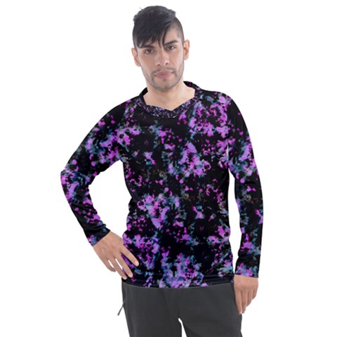 Abstract Intricate Texture Print Men s Pique Long Sleeve Tee by dflcprintsclothing