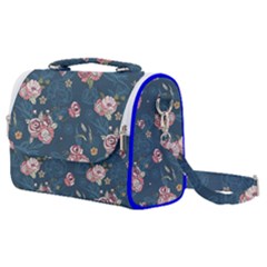 Vintage Flowers Pattern Satchel Shoulder Bag