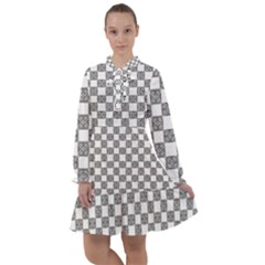 Seamless Tile Derivative Pattern All Frills Chiffon Dress