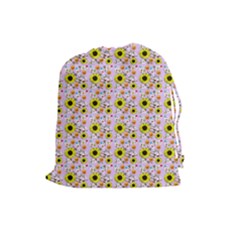 Hawaii Ghost Lilac Drawstring Pouch (Large)