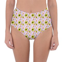 Hawaii Ghost Lilac Reversible High-Waist Bikini Bottoms