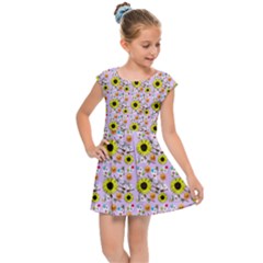 Hawaii Ghost Lilac Kids  Cap Sleeve Dress