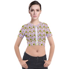 Hawaii Ghost Lilac Short Sleeve Cropped Jacket