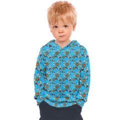 Clown Ghost Pattern Blue Kids  Overhead Hoodie by snowwhitegirl