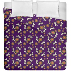 Clown Ghost Pattern Purple Duvet Cover Double Side (king Size)