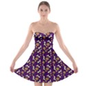 Clown Ghost Pattern Purple Strapless Bra Top Dress View1