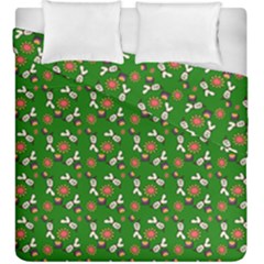 Clown Ghost Pattern Green Duvet Cover Double Side (king Size) by snowwhitegirl