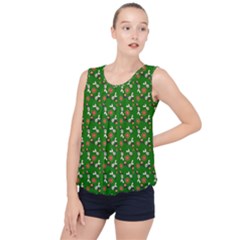 Clown Ghost Pattern Green Bubble Hem Chiffon Tank Top by snowwhitegirl