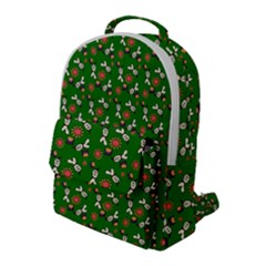 Clown Ghost Pattern Green Flap Pocket Backpack (large) by snowwhitegirl