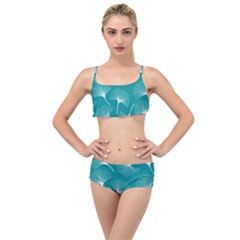 Whiteflowergreen Layered Top Bikini Set by Dushan