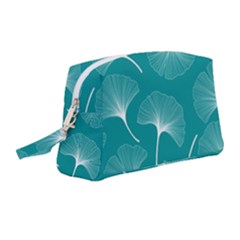 Whiteflowergreen Wristlet Pouch Bag (medium) by Dushan