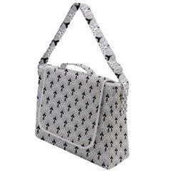 Black And White Art-deco Pattern Box Up Messenger Bag by Dushan