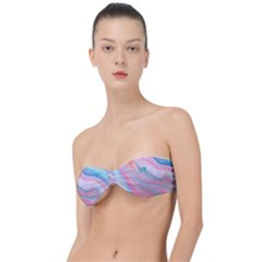 Colorful Marble Abstract Background Texture  Classic Bandeau Bikini Top  by Dushan