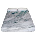 Gray faux marble blue accent Fitted Sheet (California King Size) View1