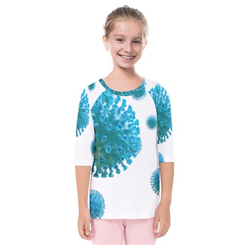 Corona Virus Kids  Quarter Sleeve Raglan Tee by catchydesignhill