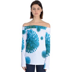 Corona Virus Off Shoulder Long Sleeve Top by catchydesignhill