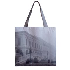 Fog Winter Scene Venice, Italy Zipper Grocery Tote Bag by dflcprintsclothing