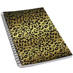 Gold And Black, Metallic Leopard Spots Pattern, Wild Cats Fur 5 5  X 8 5  Notebook by Casemiro