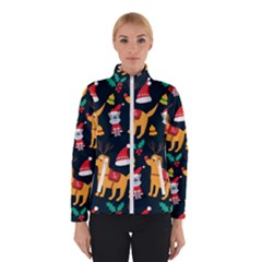 Funny Christmas Pattern Background Winter Jacket