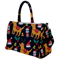 Funny Christmas Pattern Background Duffel Travel Bag