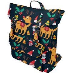 Funny Christmas Pattern Background Buckle Up Backpack