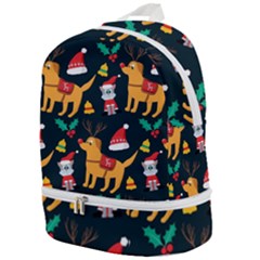 Funny Christmas Pattern Background Zip Bottom Backpack