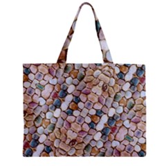 Rounded Stones Print Motif Zipper Mini Tote Bag by dflcprintsclothing