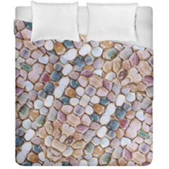 Rounded Stones Print Motif Duvet Cover Double Side (california King Size) by dflcprintsclothing