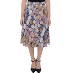 Rounded Stones Print Motif Classic Midi Skirt by dflcprintsclothing