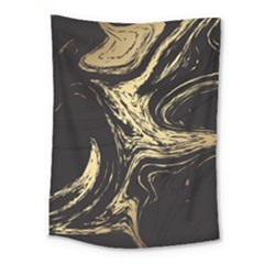 Black And Gold Marble Medium Tapestry by Dushan