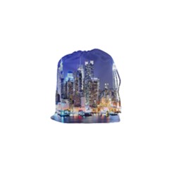 New-york Cityscape  Drawstring Pouch (xs) by Dushan