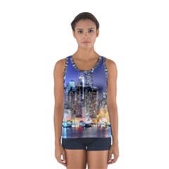 New-york Cityscape  Sport Tank Top  by Dushan