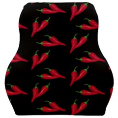 Red, hot jalapeno peppers, chilli pepper pattern at black, spicy Car Seat Velour Cushion 