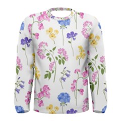 Botanical Flowers Men s Long Sleeve Tee