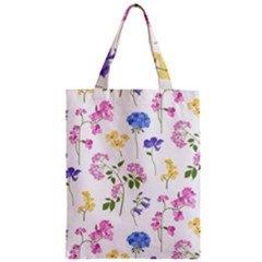 Botanical Flowers Zipper Classic Tote Bag