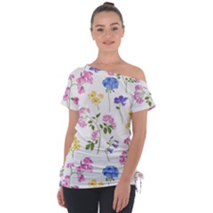 Botanical Flowers Tie-up Tee