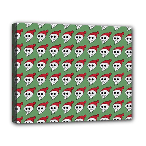 Comic Head Skull - Hat Red - Cartoon Skull Deluxe Canvas 20  X 16  (stretched) by DinzDas