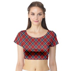 Scottish And Celtic Pattern - Braveheard Is Proud Of You Short Sleeve Crop Top by DinzDas