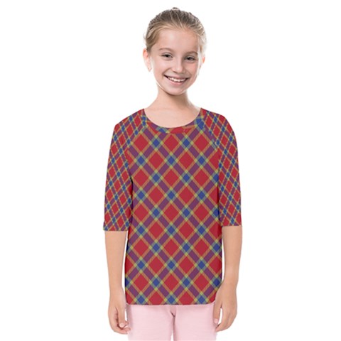 Scottish And Celtic Pattern - Braveheard Is Proud Of You Kids  Quarter Sleeve Raglan Tee by DinzDas