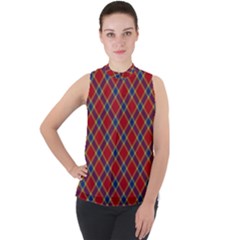 Scottish And Celtic Pattern - Braveheard Is Proud Of You Mock Neck Chiffon Sleeveless Top by DinzDas