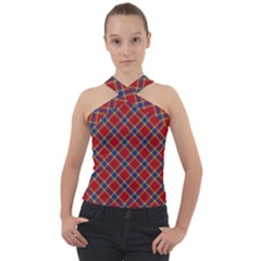 Scottish And Celtic Pattern - Braveheard Is Proud Of You Cross Neck Velour Top by DinzDas