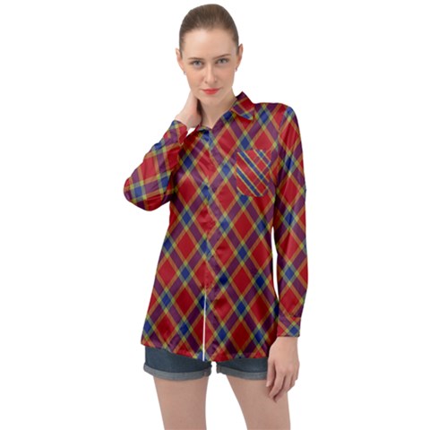 Scottish And Celtic Pattern - Braveheard Is Proud Of You Long Sleeve Satin Shirt by DinzDas