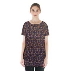 Animal Skin - Panther Or Giraffe - Africa And Savanna Skirt Hem Sports Top by DinzDas