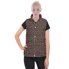 Animal Skin - Panther Or Giraffe - Africa And Savanna Women s Button Up Vest by DinzDas